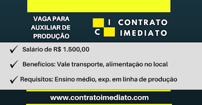 auxiliar de produção em quatro barras cadastrar cv
