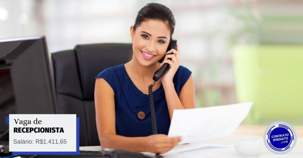 Vaga de Recepcionista em Curitiba – PR