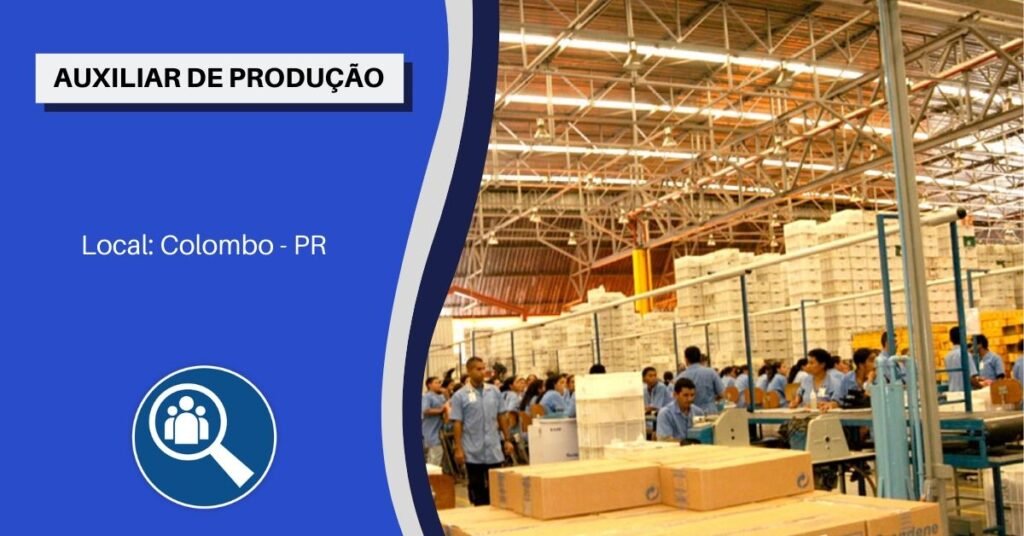 Auxiliar de Produção para Primeiro Emprego